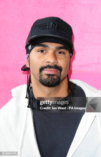 David Haye attending a celebrity music screening of Ride Along at The Soho Hotel, London. PRESS ASSOCIATION Photo. Picture date: Tuesday February 25,...