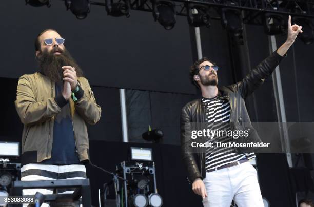 Sebu Simonian and Ryan Merchant of Capital Cities perform during the 2017 Life is Beautiful Festival on September 23, 2017 in Las Vegas, Nevada.