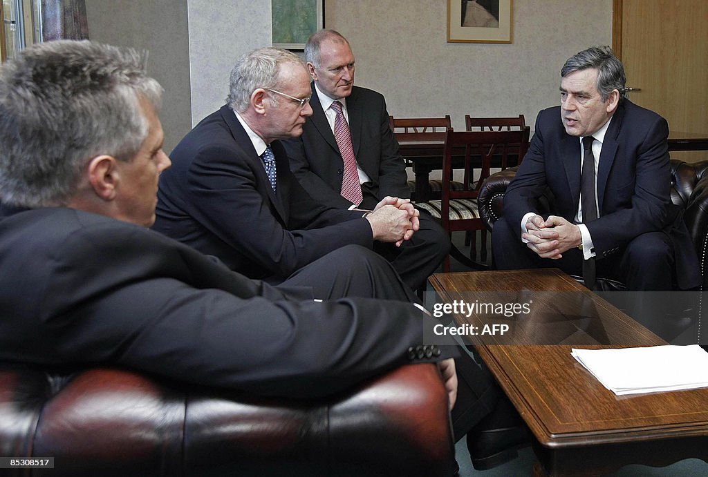 British Prime Minister Gordon Brown (R)