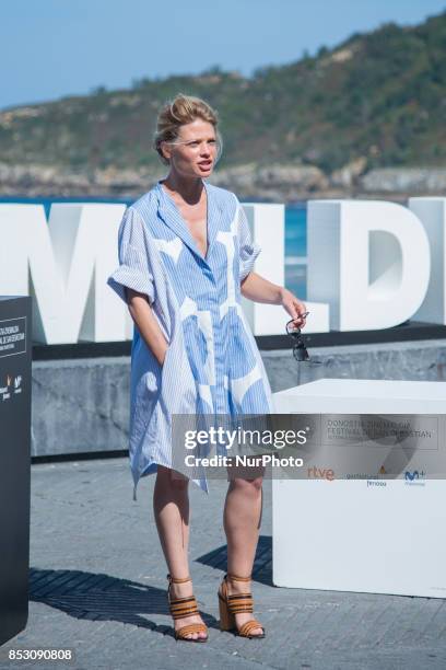 Actress Melanie Thierry attends 'La Douleur/ Memoir Of Pain' photocall during 65th San Sebastian Film Festival on September 23, 2017 in San...
