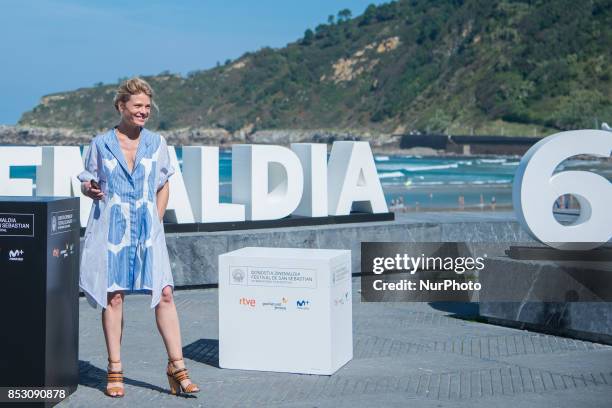 Actress Melanie Thierry attends 'La Douleur/ Memoir Of Pain' photocall during 65th San Sebastian Film Festival on September 23, 2017 in San...