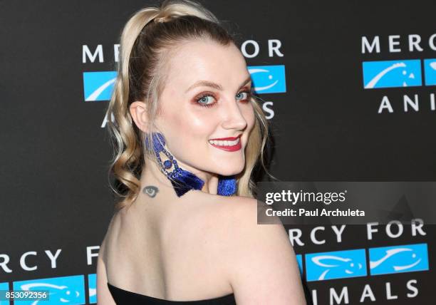 Actress Evanna Lynch attends the Mercy For Animals' Annual Hidden Heroes Gala at Vibiana on September 23, 2017 in Los Angeles, California.