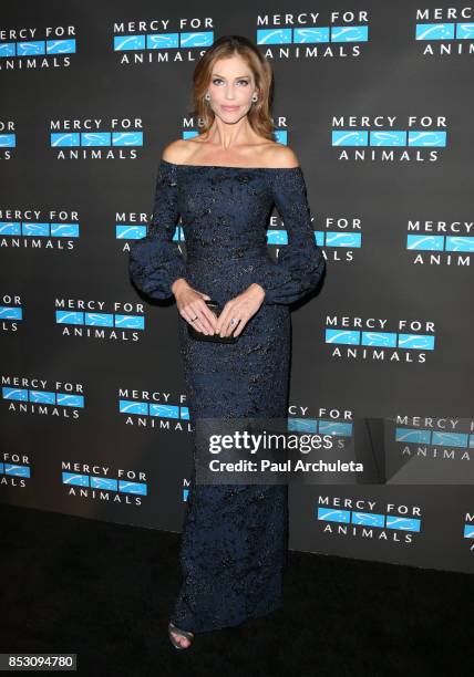 Actress Tricia Helfer attends the Mercy For Animals' Annual Hidden Heroes Gala at Vibiana on September 23, 2017 in Los Angeles, California.