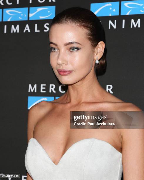 Actress Stephanie Corneliussen attends the Mercy For Animals' Annual Hidden Heroes Gala at Vibiana on September 23, 2017 in Los Angeles, California.