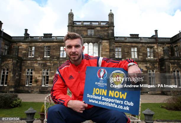 Scotland player James Morrison after a press conference at Mar Hall Hotel, Bishopton.