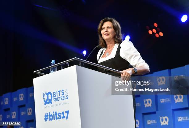 Ilse Aigner during the 'Bits & Pretzels Founders Festival' at ICM Munich on September 24, 2017 in Munich, Germany.