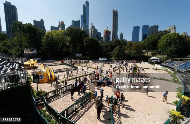 General view of the 4th Annual Rolex Central Park horse show at Wollman Rink, Central Park on September 24, 2017 in New York City.