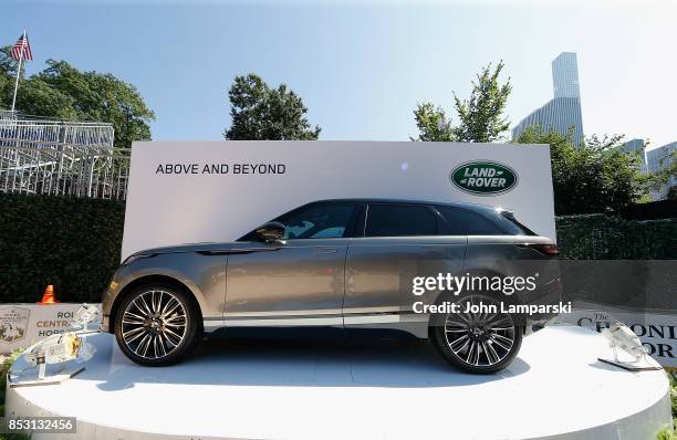 New automobile model is on dispaly at the 4th Annual Rolex Central Park horse show at Wollman Rink, Central Park on September 24, 2017 in New York...