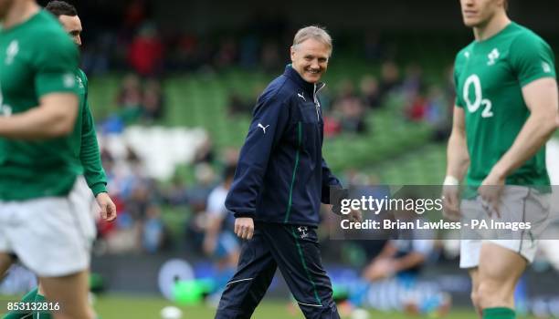 Ireland head coach Joe Schmidt ahead of the RBS Six Nations match at the Aviva Stadium, Dublin, Ireland.