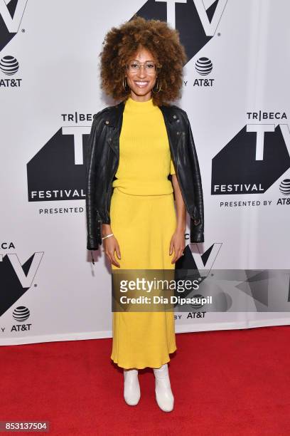 Elaine Welteroth attends the Tribeca TV Festival conversation with Trevor Noah and the writers of the Daily Show at Cinepolis Chelsea on September...