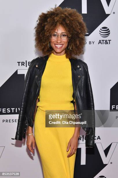 Elaine Welteroth attends the Tribeca TV Festival conversation with Trevor Noah and the writers of the Daily Show at Cinepolis Chelsea on September...