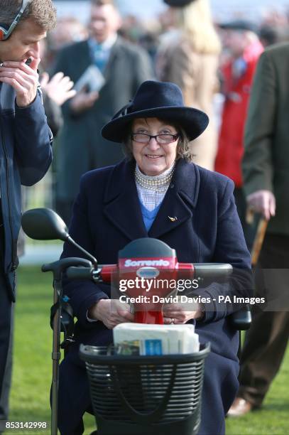 Former trainer Henrietta Knight on Champion Day, during the Cheltenham Festival.