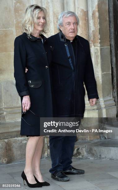 Laraine Ashton and Terry O'Neill attend a service to celebrate the life of Sir David Frost at Westminster Abbey, London