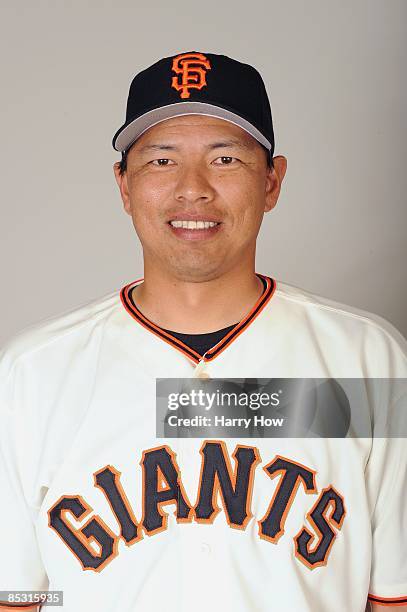 Keiichi Yabu of the San Francisco Giants poses during photo day at Scottsdale Stadium on February 23, 2009 in Scottsdale, Arizona.