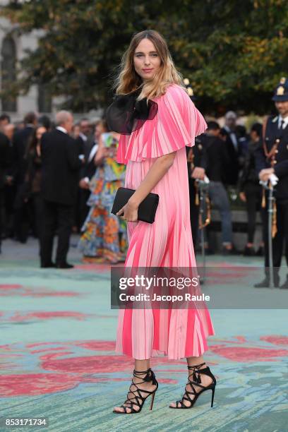 Candela Novembre attends the Green Carpet Fashion Awards Italia 2017 during Milan Fashion Week Spring/Summer 2018 on September 24, 2017 in Milan,...