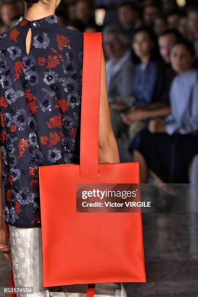 Model walks the runway at the Gabriele Colangelo Ready to Wear Spring/Summer 2018 fashion show during Milan Fashion Week Spring/Summer 2018 on...