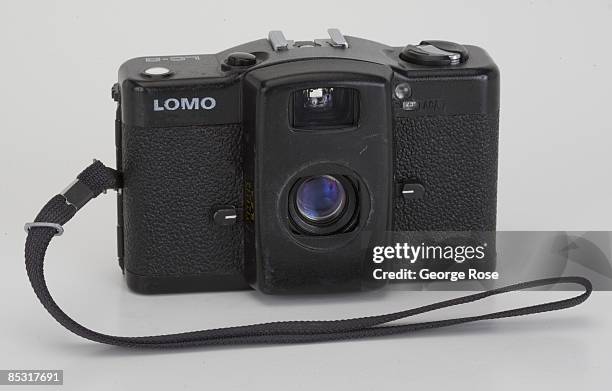 Russian-made Lomo "LC-A" 35mm film rangefinder camera is seen in this 2009 Healdsburg, California, studio photo.