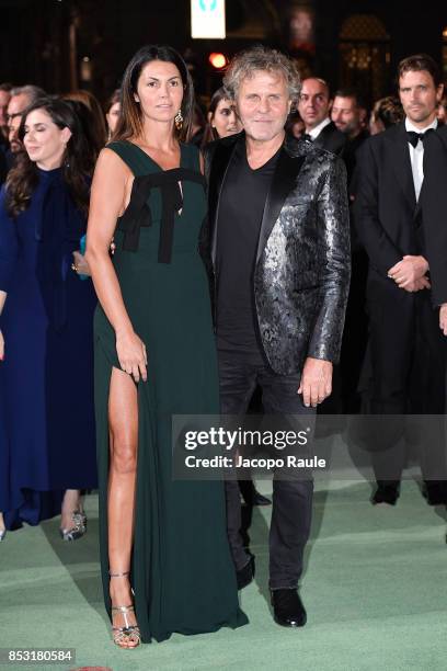 Renzo Rosso and Arianna Alessi attend the Green Carpet Fashion Awards Italia 2017 during Milan Fashion Week Spring/Summer 2018 on September 24, 2017...