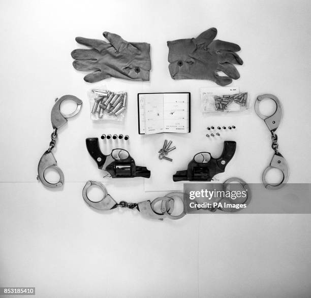 These articles - except the bullet-holed diary - were found by police in the possession of Ian Ball who pleaded guilty at the Old Bailey to...