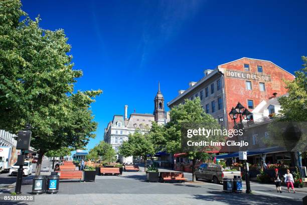 velha montreal - place jacques cartier - fotografias e filmes do acervo