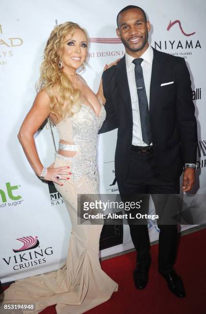 Founder Deborah Alessi and NFL player Bret Lockett arrive for the Face Forward 8th Annual Gala held at Taglyan Cultural Complex on September 23, 2017...