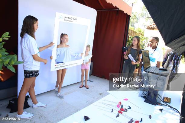 Guests attend the Positively Social launch event on September 24, 2017 in Beverly Hills, California.