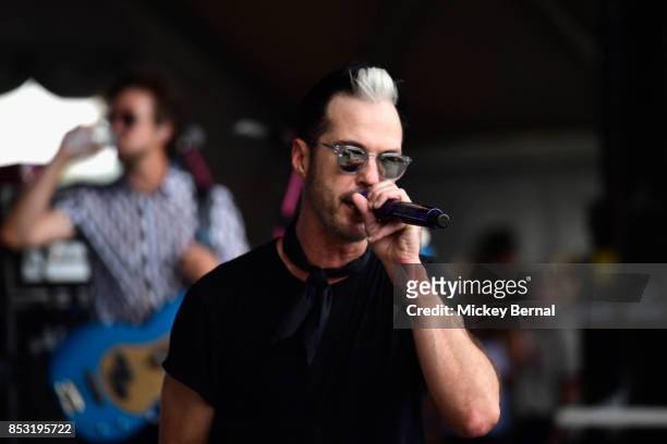 Michael Fitzpatrick of Fitz and the Tantrums performs during Pilgrimage Music & Cultural Festival on September 24, 2017 in Franklin, Tennessee.