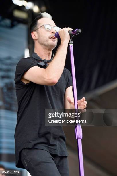 Michael Fitzpatrick of Fitz and the Tantrums performs during Pilgrimage Music & Cultural Festival on September 24, 2017 in Franklin, Tennessee.