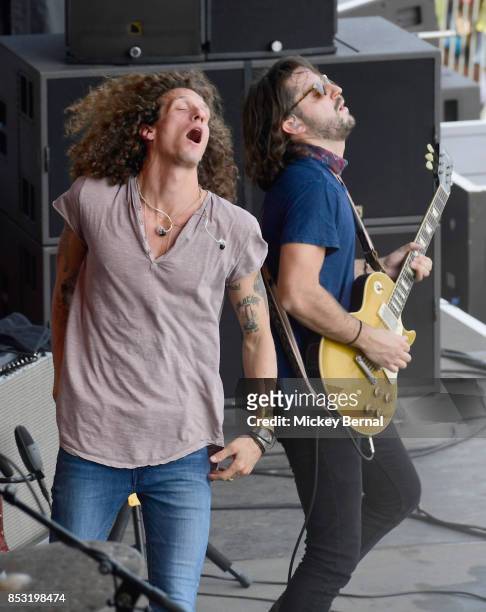 David Shaw and Zack Feinberg of The Revivalists perform during Pilgrimage Music & Cultural Festival on September 24, 2017 in Franklin, Tennessee.