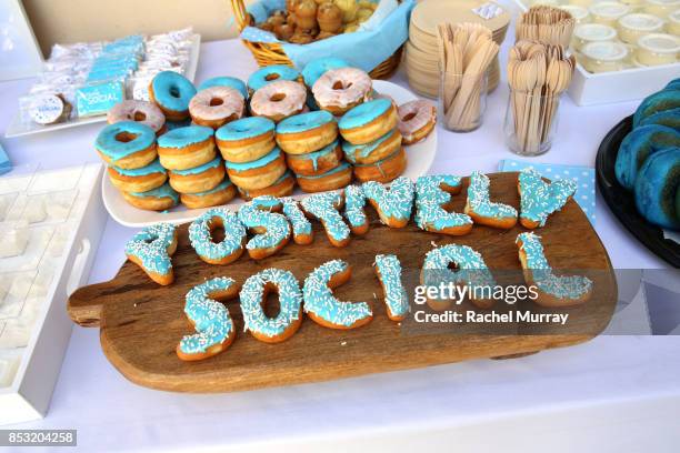 View of atmosphere at the Positively Social launch event on September 24, 2017 in Beverly Hills, California.