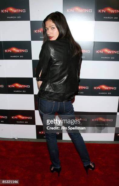 Actress Jill Hennessy attends the premiere of "Knowing" at the AMC Loews Lincoln Square on March 9, 2009 in New York City.