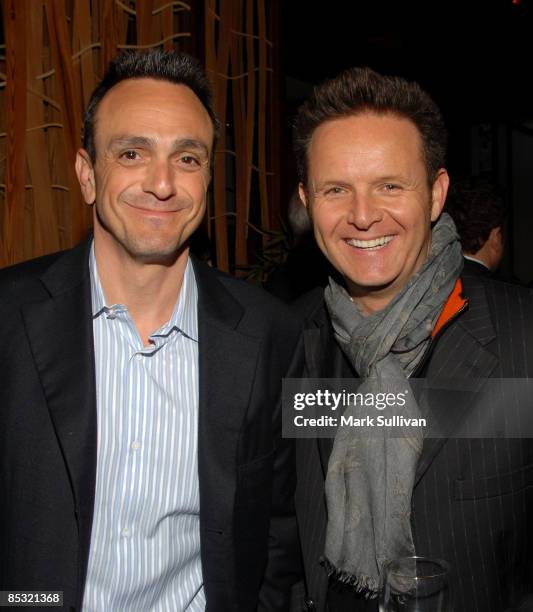 Actor Hank Azaria and producer Mark Burnett attend the cocktail reception for The 7th Annual Backstage At The Geffen Gala at the W Hotel on March 9,...