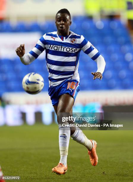 Reading's Hope Akpan during the Sky Bet Championship match at the Madejski Stadium, Reading.