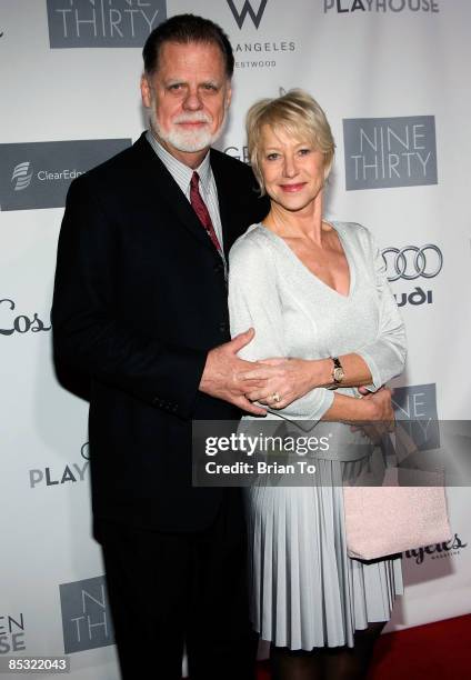 Director Taylor Hackford and actress Helen Mirren arrive at the 7th Annual Backstage "At The Geffen" Gala on March 9, 2009 at the Geffen Playhouse in...