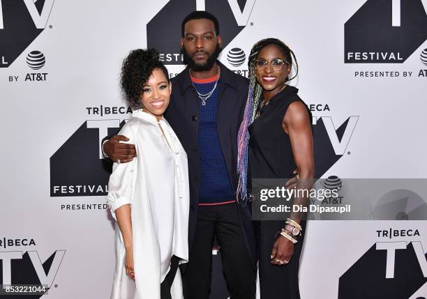 Dawn-Lyen Gardner, Kofi Siriboe and Rutina Wesley attend the Tribeca TV Festival mid-season premiere of Queen Sugar at Cinepolis Chelsea on September...