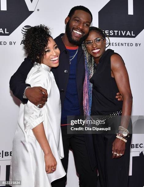 Dawn-Lyen Gardner, Kofi Siriboe and Rutina Wesley attend the Tribeca TV Festival mid-season premiere of Queen Sugar at Cinepolis Chelsea on September...