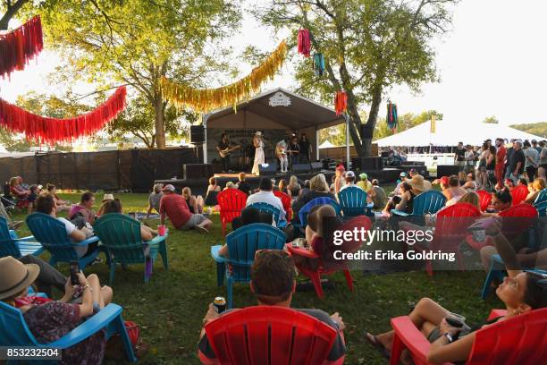 Ruby Stewart and Alyssa Bonagura perform at Pilgrimage Music & Cultural Festival on September 24, 2017 in Franklin, Tennessee.