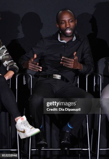 Joseph Opio attends the Tribeca TV Festival conversation with Trevor Noah and the writers of the Daily Show at Cinepolis Chelsea on September 24,...