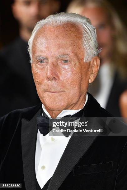 Giorgio Armani attends the Green Carpet Fashion Awards Italia 2017 during Milan Fashion Week Spring/Summer 2018 on September 24, 2017 in Milan, Italy.