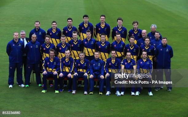 Glamorgan Cricket Club One Day and T20 team Group 2014 Back Row: Mark Rausa , Andrew Salter, Ruaidhri Smith, Mike Reed, Jack Murphy, Aneurin Donald,...