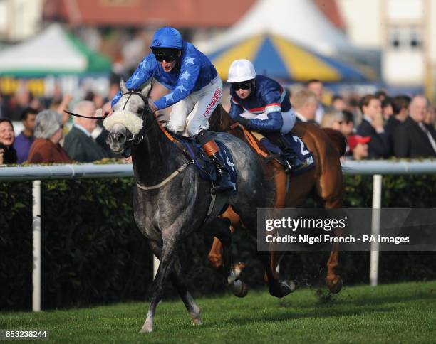 Ocean Tempest ridden by Adam Kirby wins The William Hill Lincoln during the first day of the William Hill Lincoln meeting at Doncaster Racecourse,...