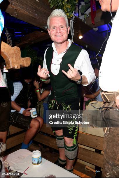 Guido Cantz during the Oktoberfest at Kaefer tent Theresienwiese on September 24, 2017 in Munich, Germany.