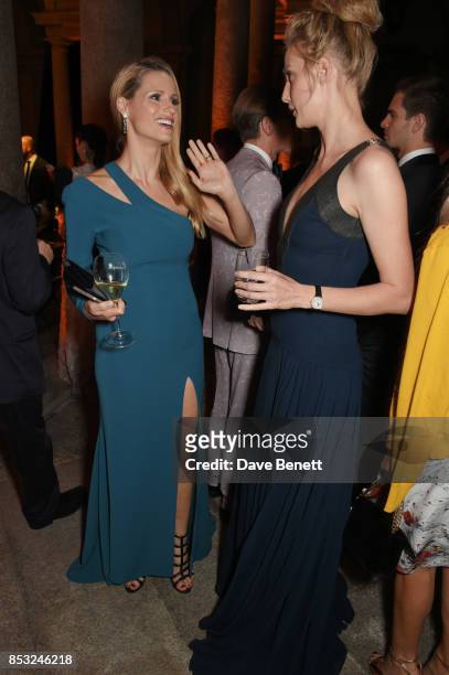 Michelle Hunziker and Eva Riccobono attend a private dinner hosted by Livia Firth following the Green Carpet Fashion Awards, Italia, at Palazzo...