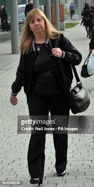 Margaret Aspinall, the Chairperson of the Hillsborough Family Support Group, arrives at Birchwood Park, Warrington, Cheshire for the opening of the...