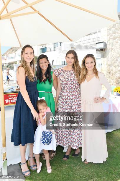 Angela Sunderland, Evelyn Rusli, Sylvana Ward Durrett and Luisana Mendoza de Roccia attend Maisonette Beach BBQ on September 24, 2017 in Malibu,...