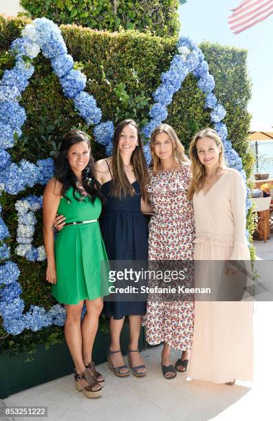 Evelyn Rusli, Angela Sunderland, Sylvana Ward Durrett and Luisana Mendoza de Roccia attend Maisonette Beach BBQ on September 24, 2017 in Malibu,...