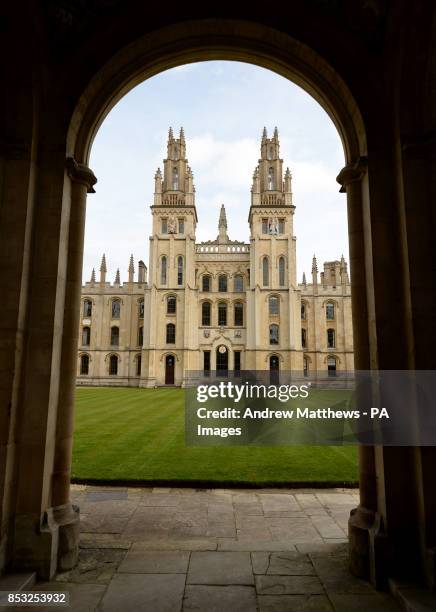 General view of one of the Quadrangles at All Souls College in Oxford