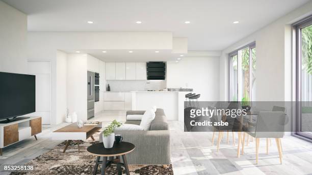 modern interior - modern stock pictures, royalty-free photos & images