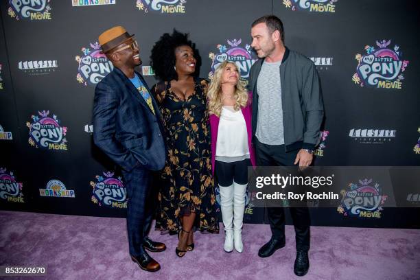 Taye Diggs, Uzo Aduba, Kristin Chenoweth and Liev Schreiber attend "My Little Pony: The Movie" New York screening at AMC Lincoln Square Theater on...
