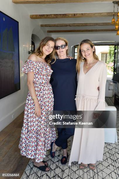 Sylvana Ward Durrett, Lisa Love and Luisana Mendoza de Roccia attend Maisonette Beach BBQ on September 24, 2017 in Malibu, California.